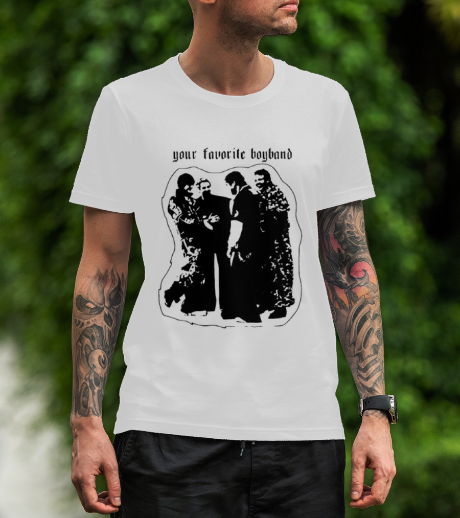 Your Favorite Boyband Silhouette Group Scene T-Shirt