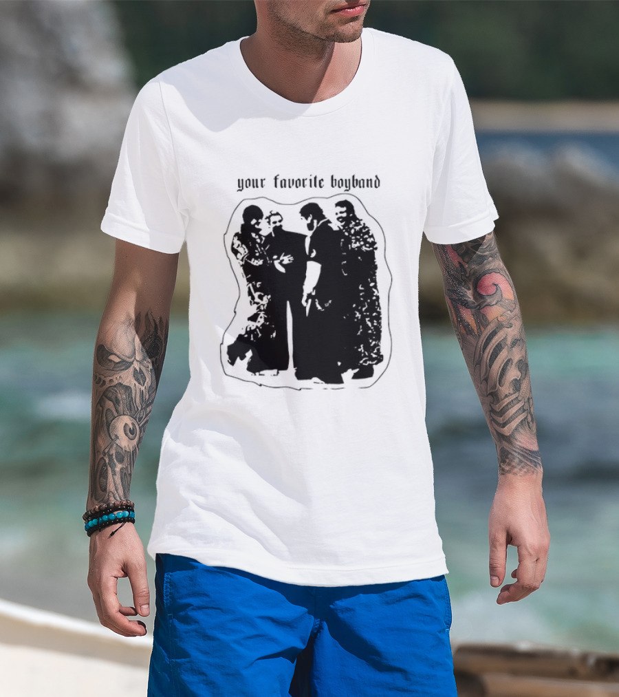 Your Favorite Boyband Silhouette Group Scene T-Shirt