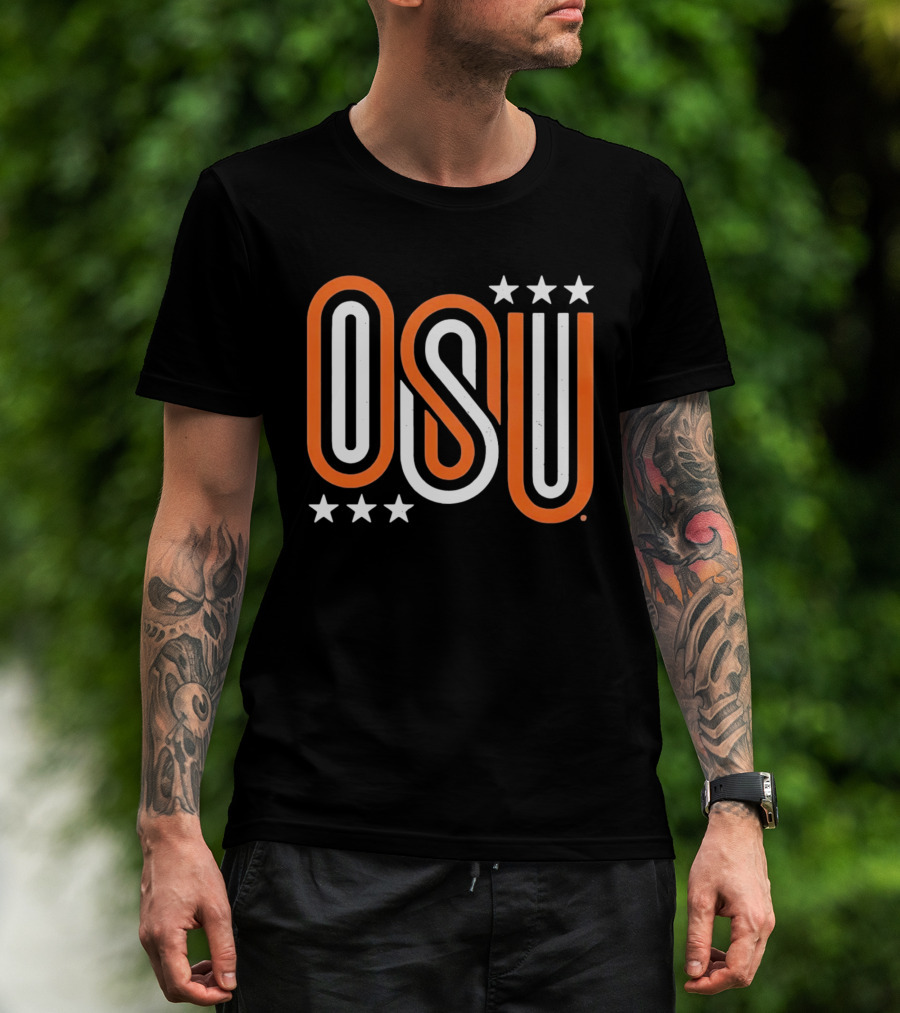 OSU Stars Orange White T-Shirt