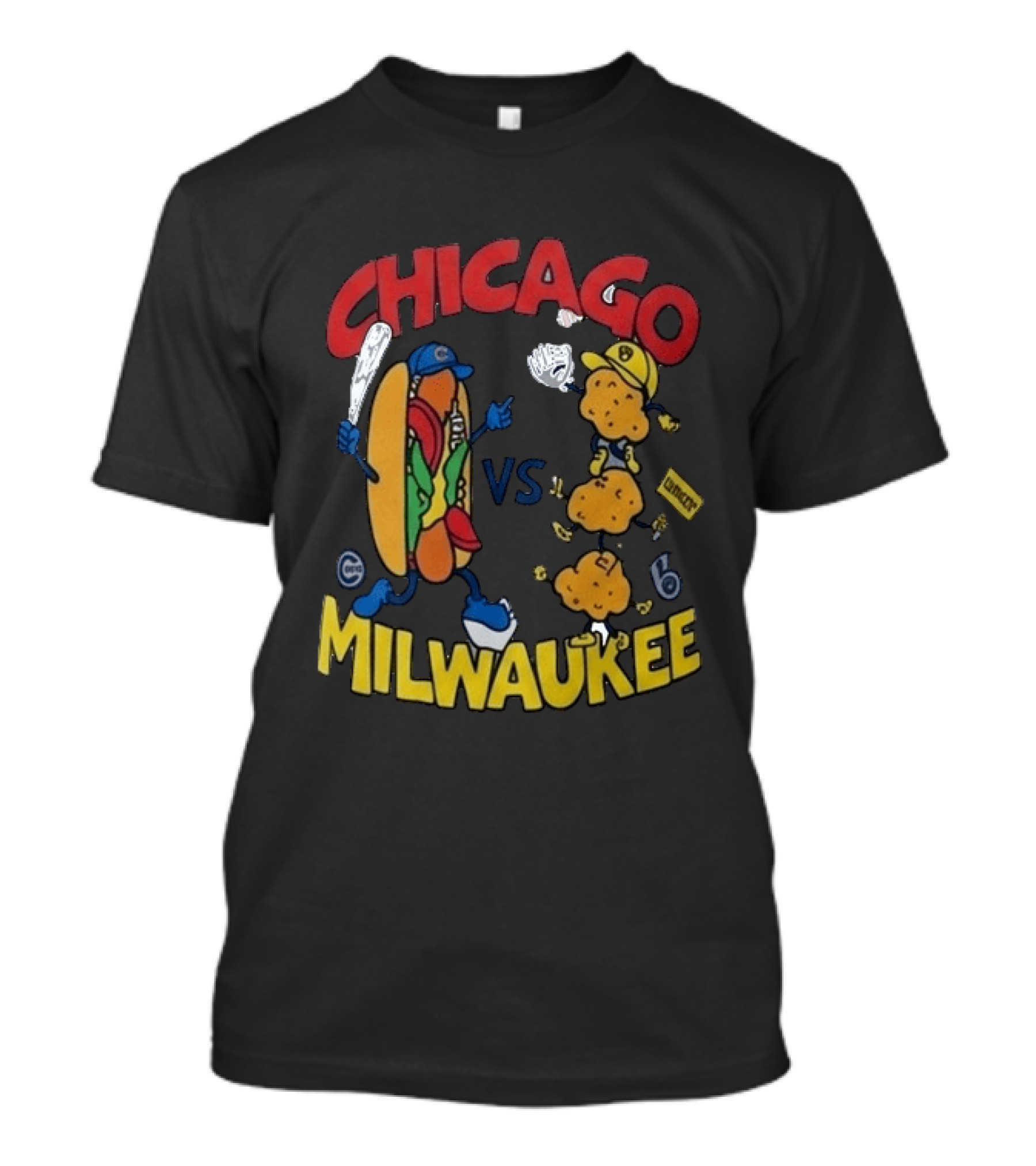 Chicago VS Milwaukee Baseball Hot Dog Cheese Curd Rivalry 2026 T-Shirt