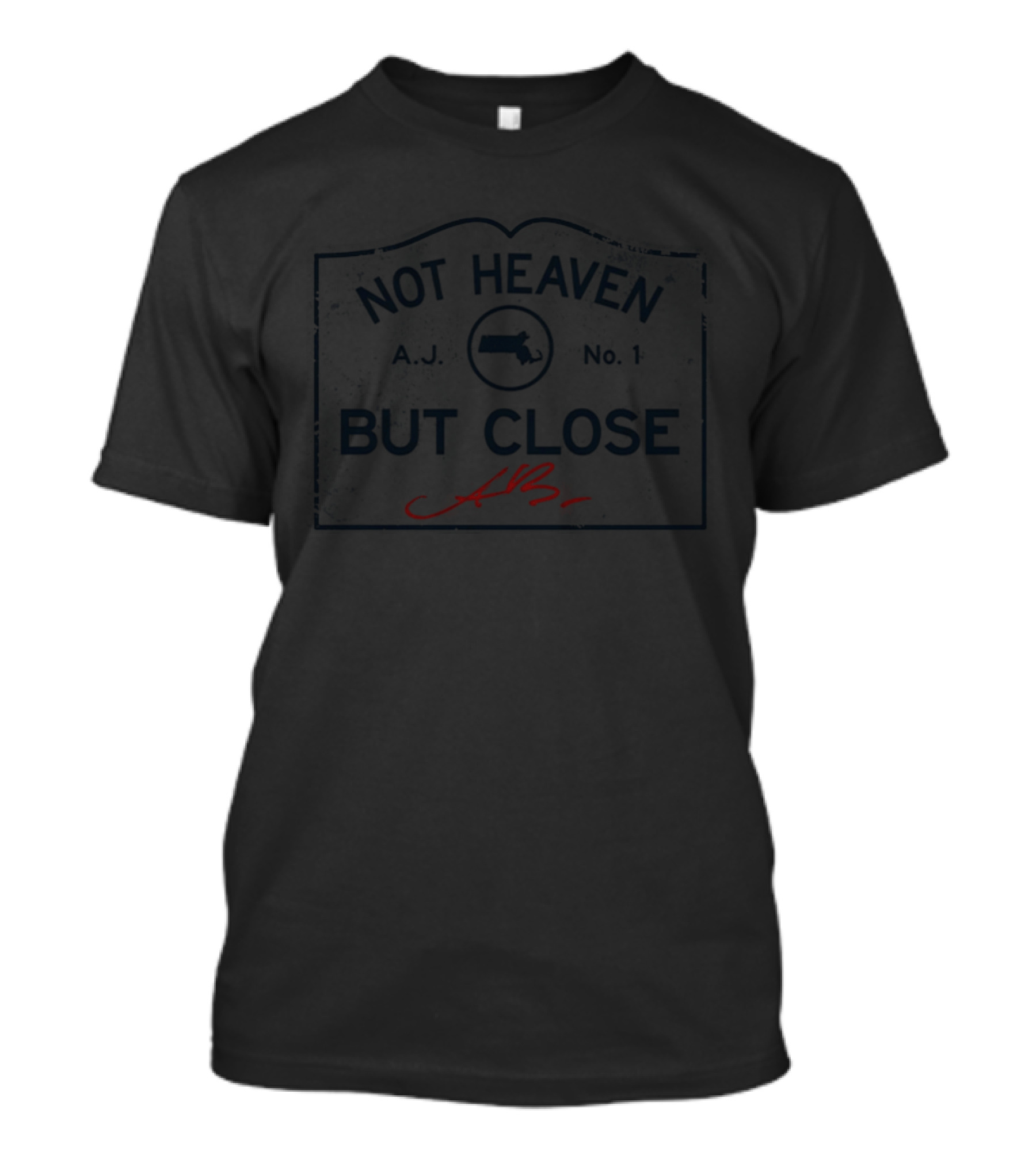 A.J. Brown Not Heaven But Close Signature Oval T-Shirt