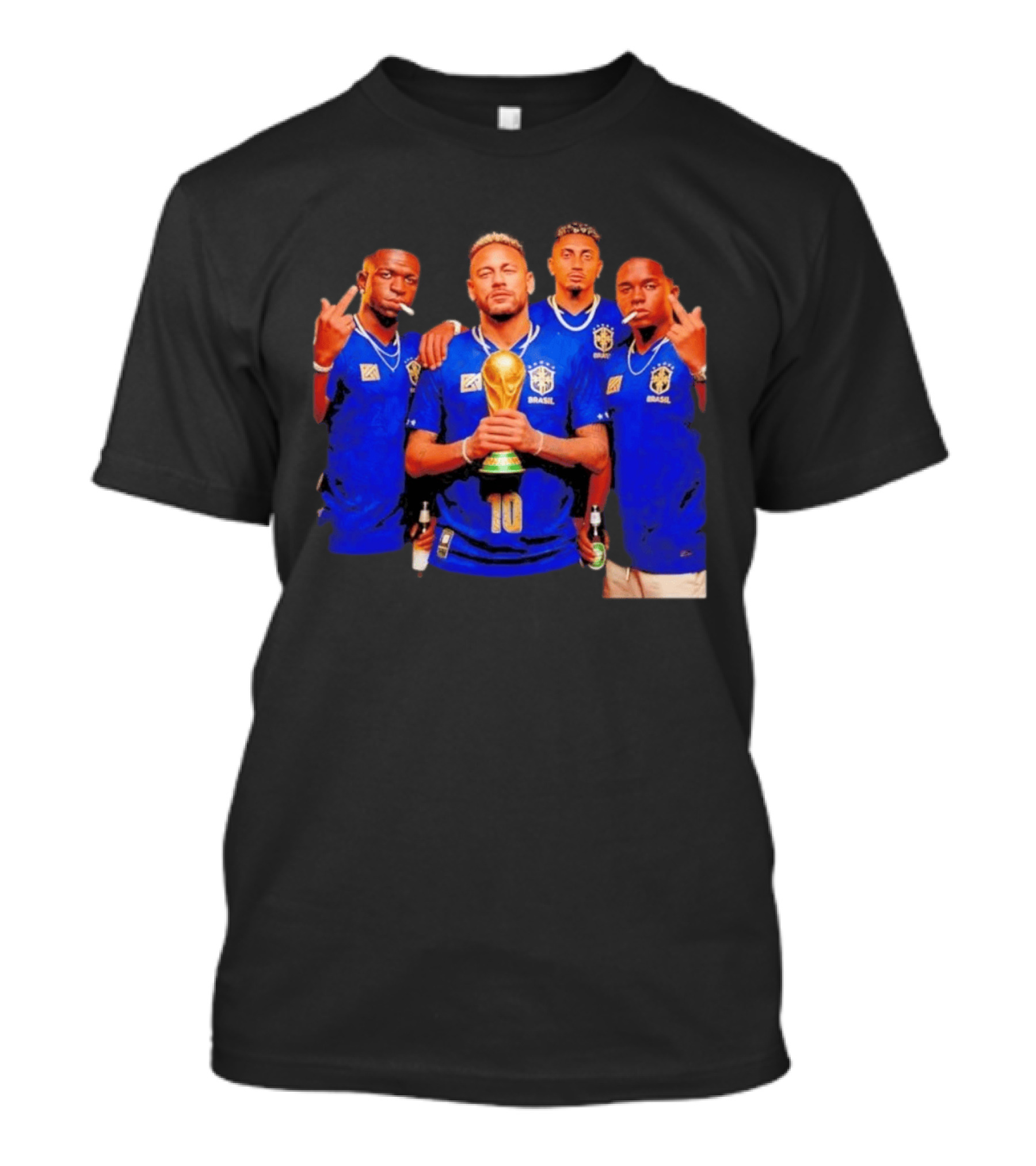 Brazil Fc Players Holding Trophy T-Shirt