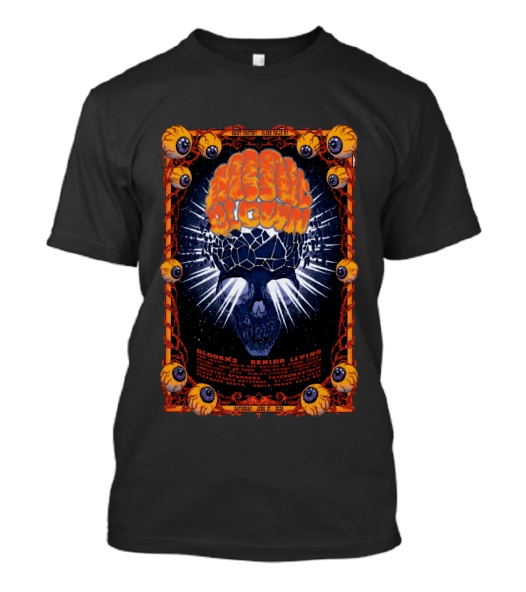 Mind Blown Bloodx3 Senior Living Glens Falls NY June 27 2026 Festival T-Shirt