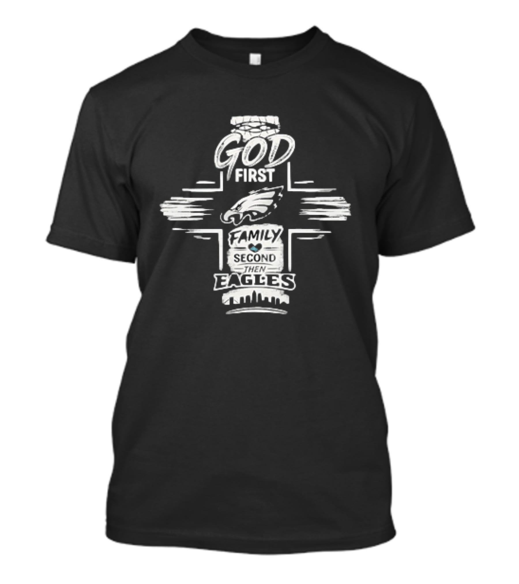 Philadelphia Eagles God First Family Second T-Shirt