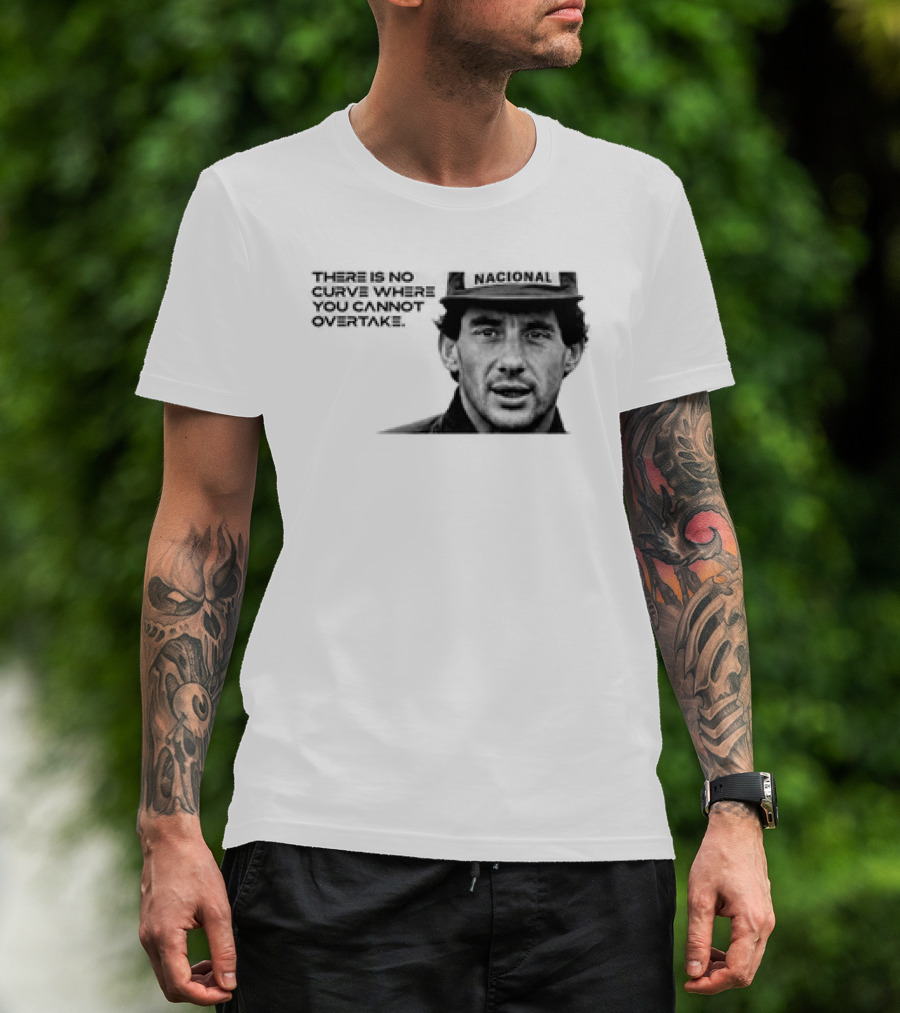 Neymar Ayrton Senna No Curve Where You Cannot Overtake Brazilian Legends T-Shirt