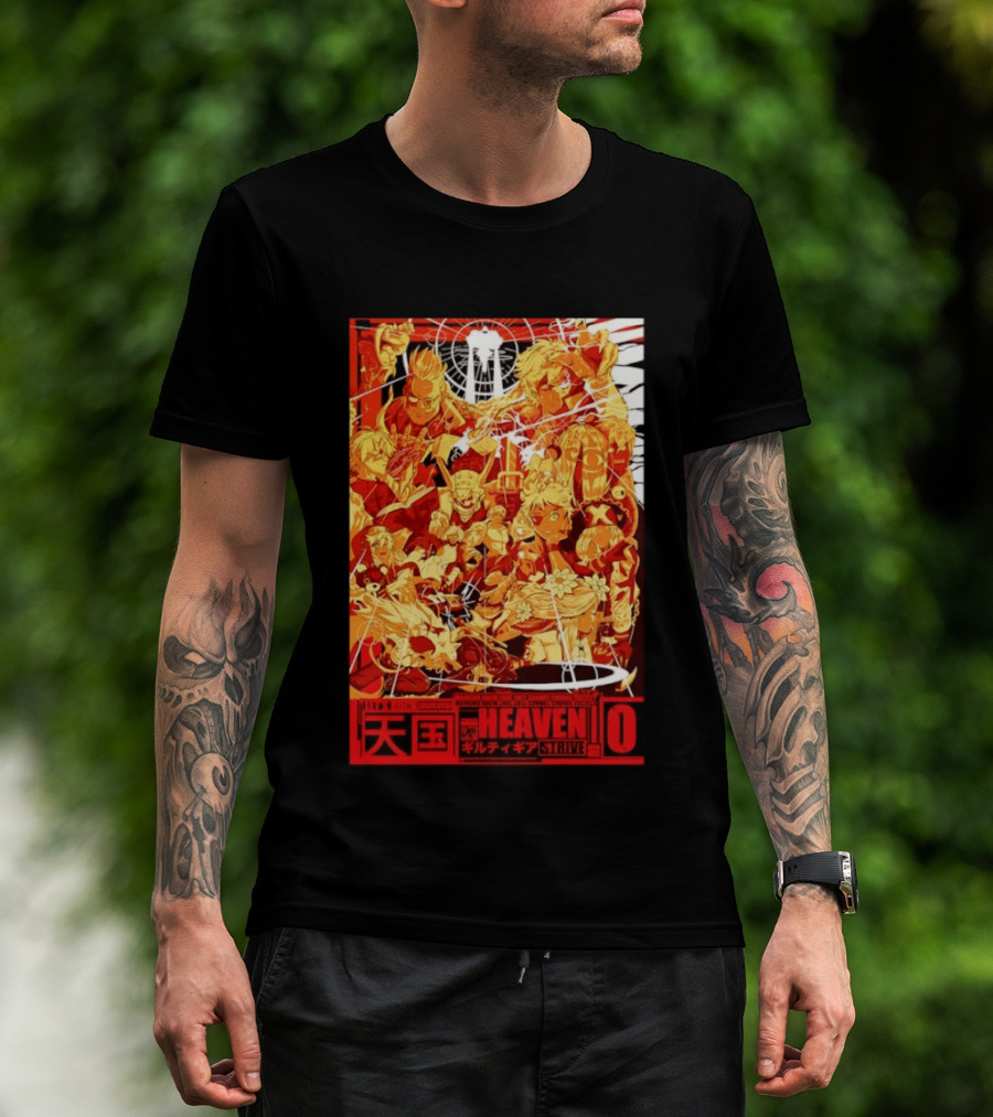 Guilty Gear Strive Characters Sol Badkai Ky Kiske May Ramlethal Heaven 10 Japanese T-Shirt
