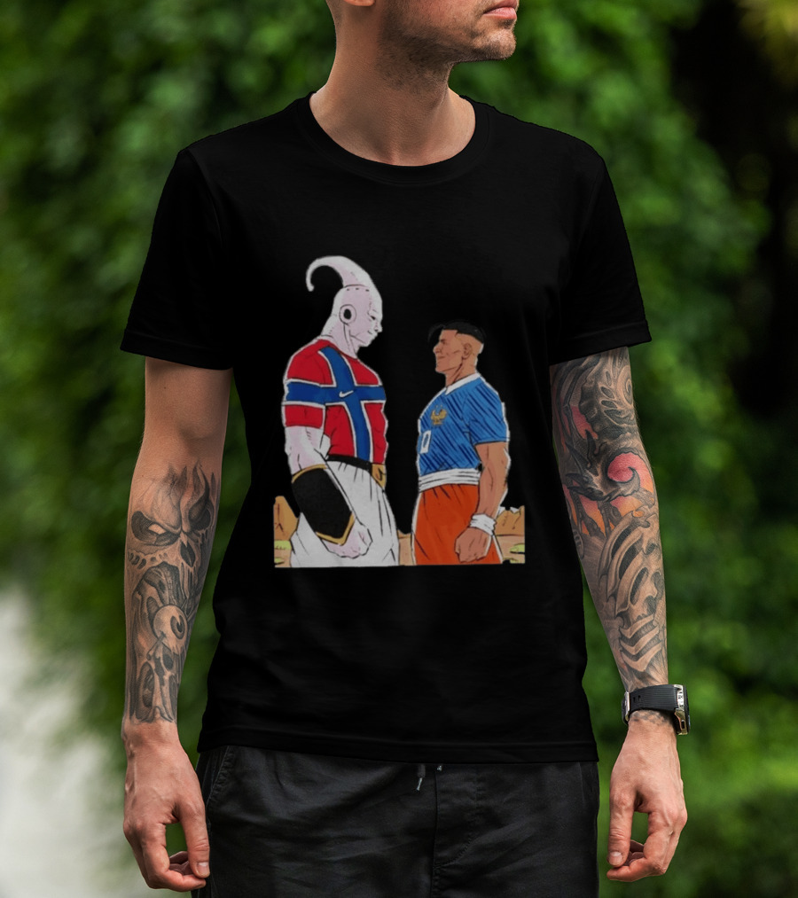 Norway Haaland Versus Mbappe France Dragon Ball Z T-Shirt