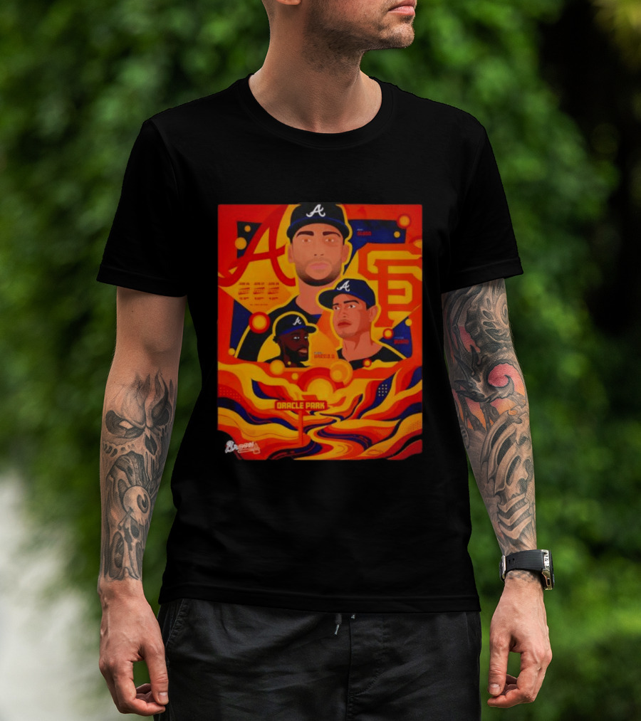 Atlanta Braves Vs. Giants Oracle Park Series Olson Dubon Harris II T-Shirt