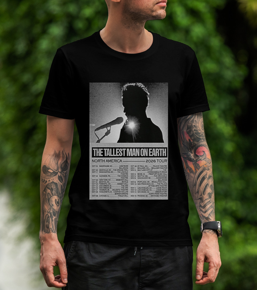 The Tallest Man On Earth North America 2026 Tour Dates T-Shirt