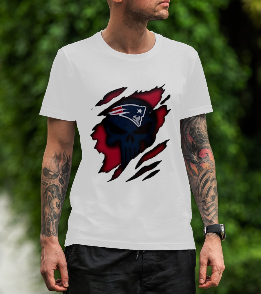 Patriots Skull Rip T-Shirt