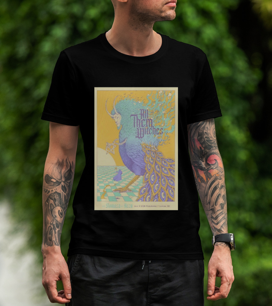 All Them Witches July 3 2026 Parkbuhne Leipzig DE Vintage With Slomosa And Rezn T-Shirt