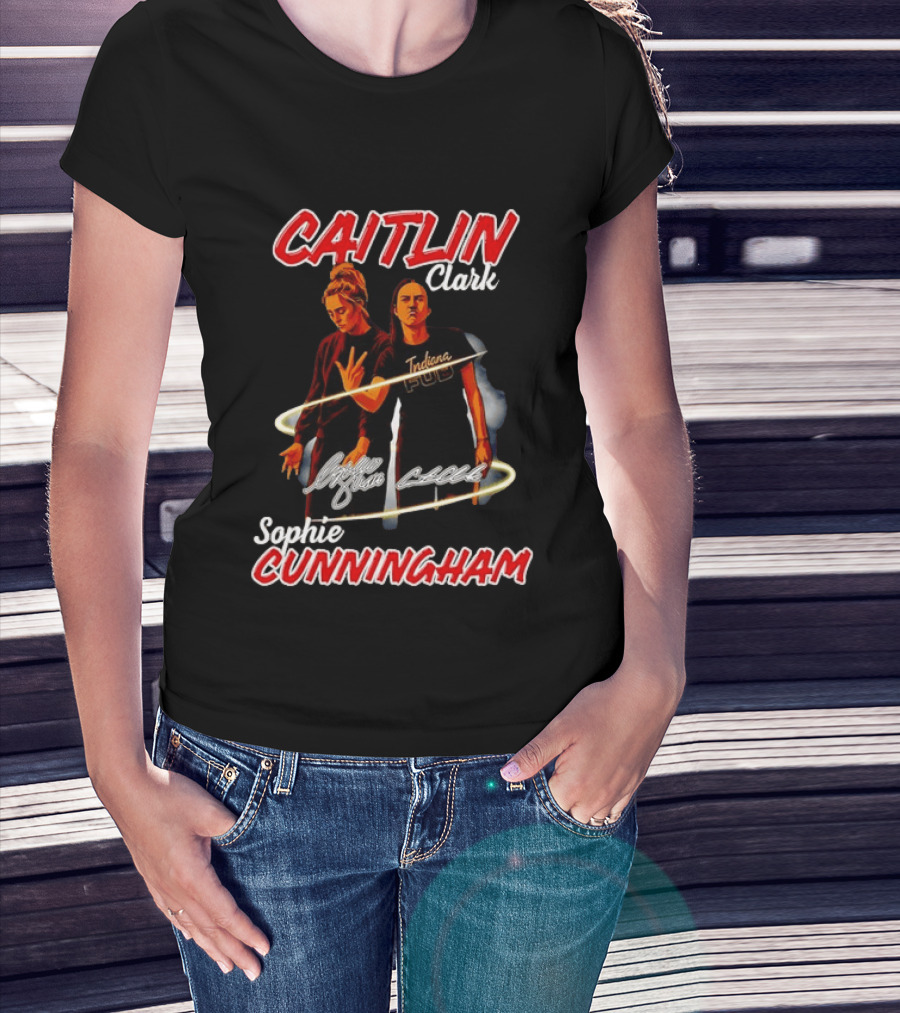 Caitlin Clark Sophie Cunningham Indiana Fever PUD T-Shirt