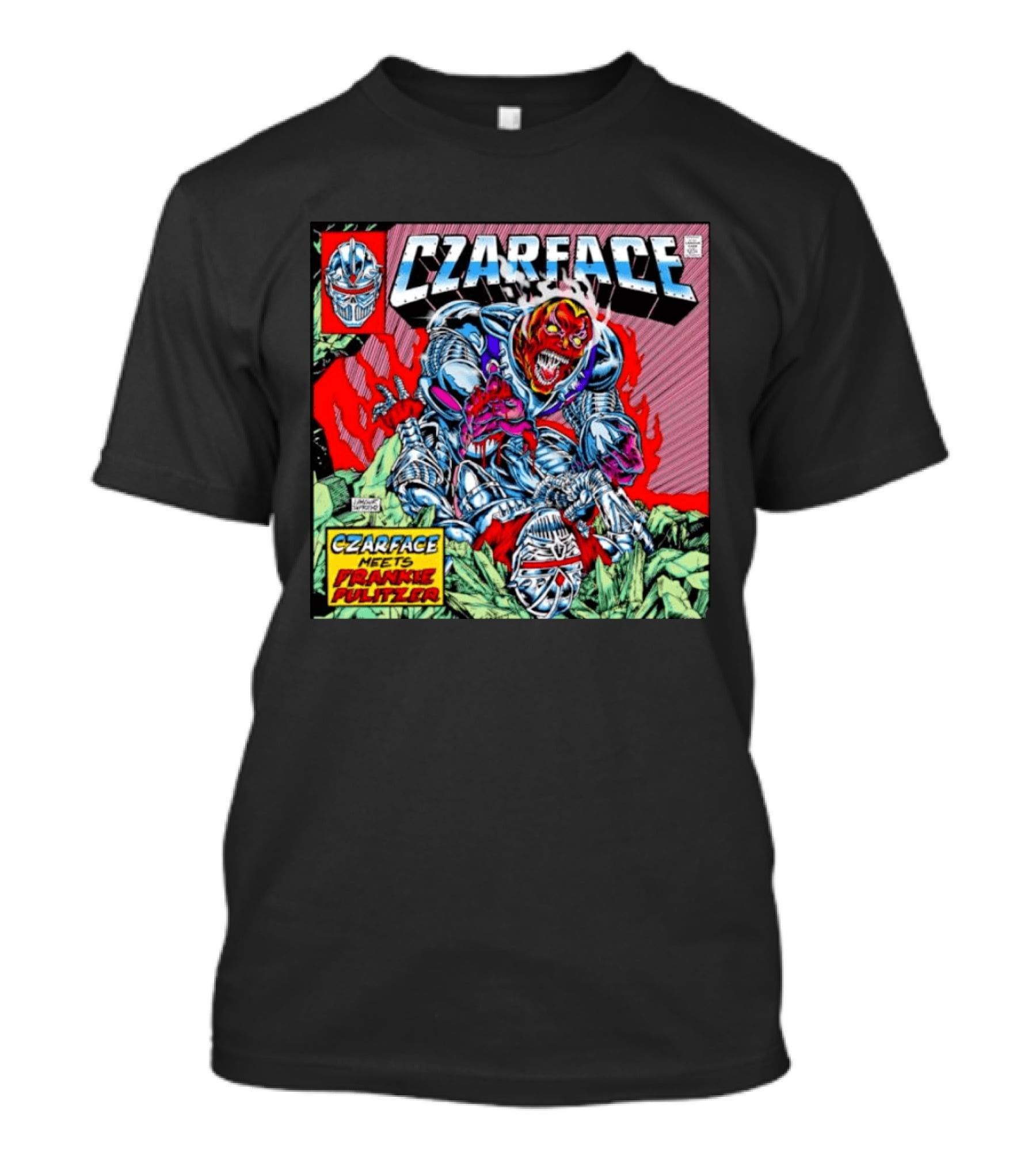 Czarface Meets Frankie Pulitzer Comic Book Cover Art Villain Battle Scene T-Shirt