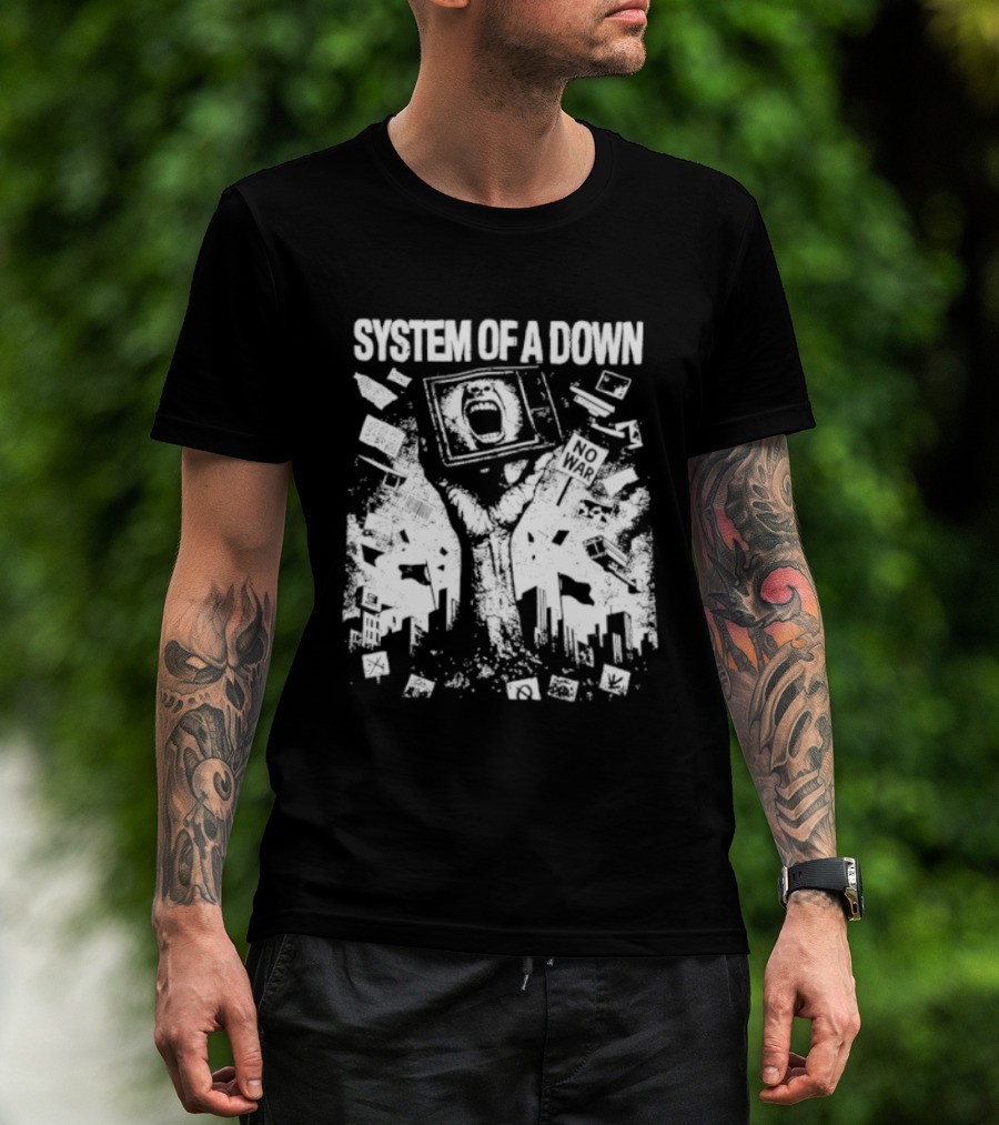 System Of A Down War Protest Television T-Shirt