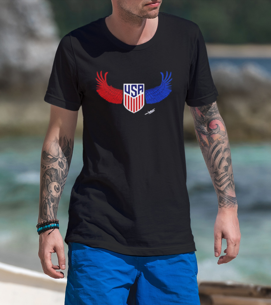 USA Wings Shield United States Men National Team T-Shirt