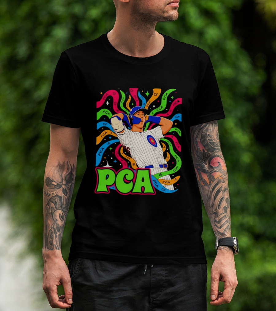 PCA Baseball Player Vibe Retro Style With Cosmic T-Shirt