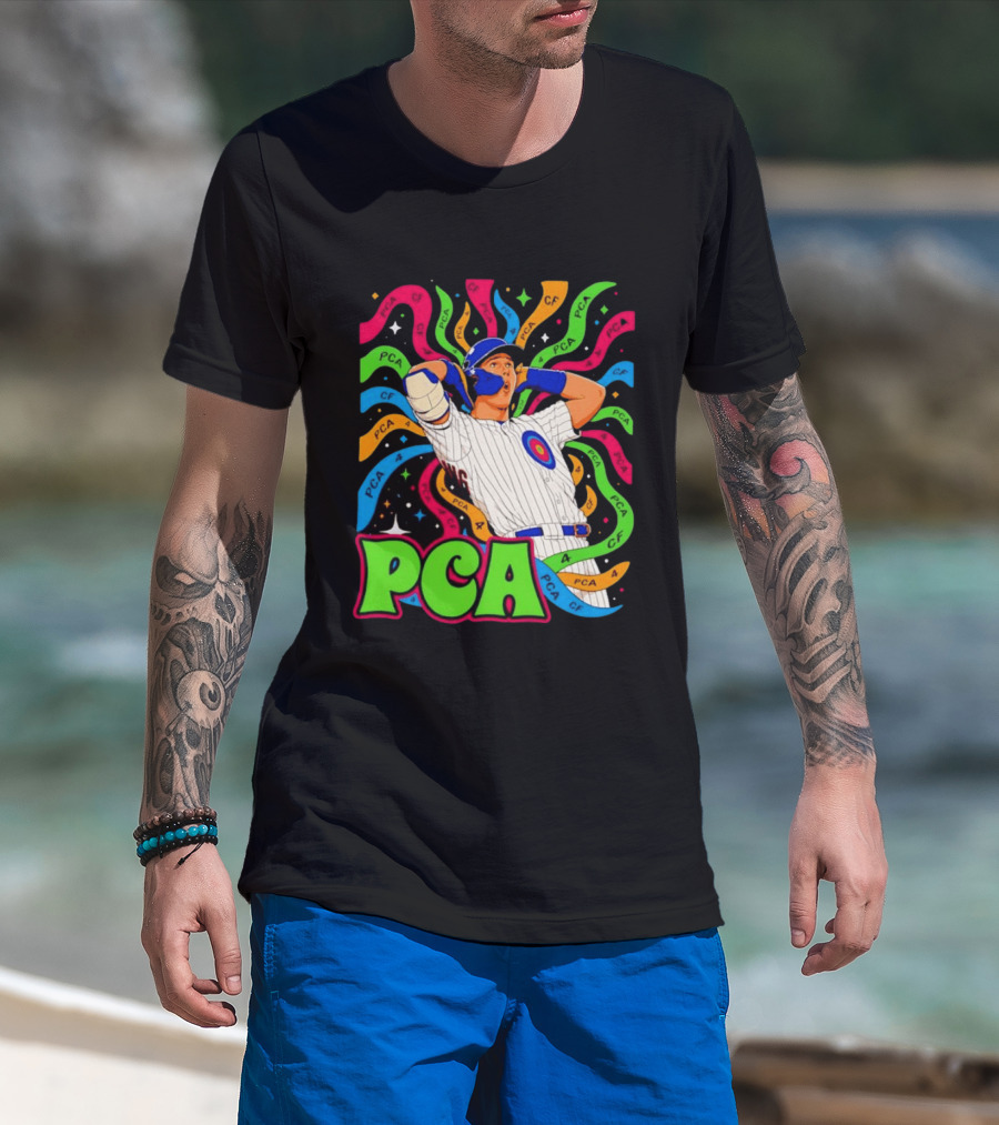 PCA Baseball Player Vibe Retro Style With Cosmic T-Shirt
