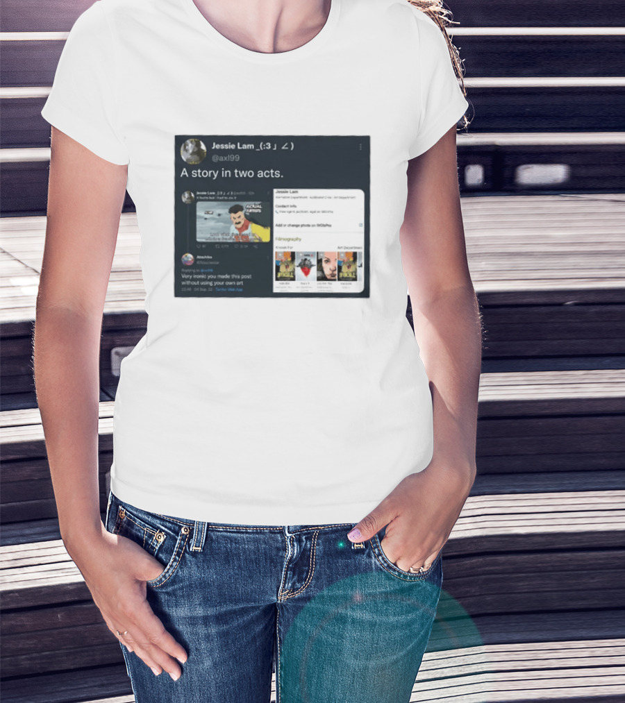 Jessie Lam A Story In Two Acts Tweet Comic Art Reference T-Shirt
