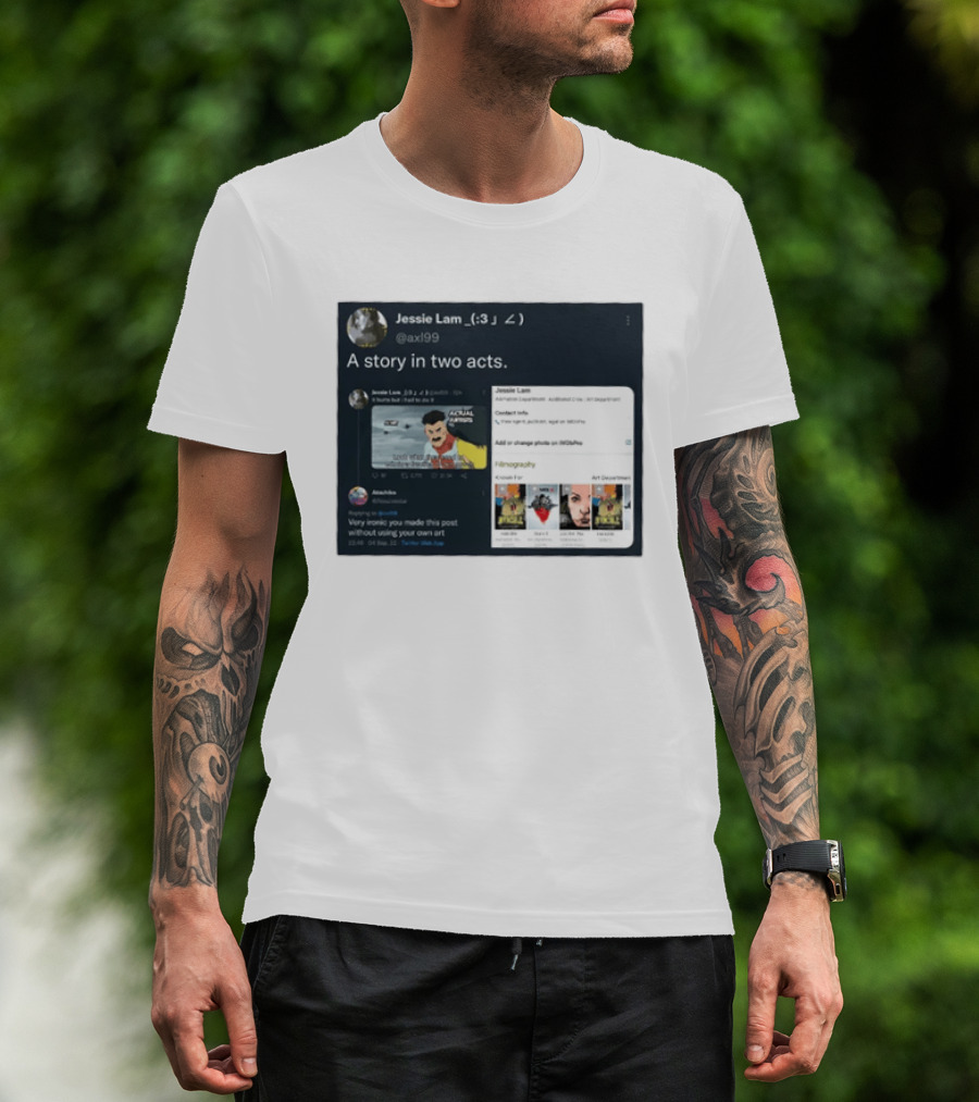 Jessie Lam A Story In Two Acts Tweet Comic Art Reference T-Shirt
