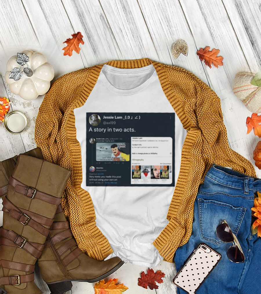 Jessie Lam A Story In Two Acts Tweet Comic Art Reference T-Shirt
