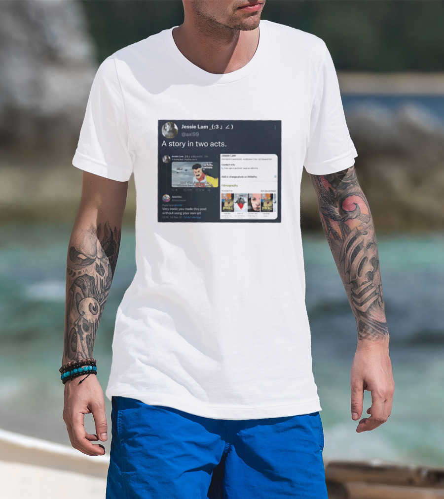 Jessie Lam A Story In Two Acts Tweet Comic Art Reference T-Shirt