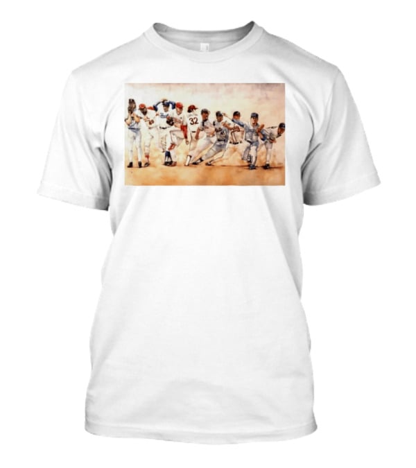 Carlton 32 Philadelphia Baseball Legend MLB Players Painting T-Shirt