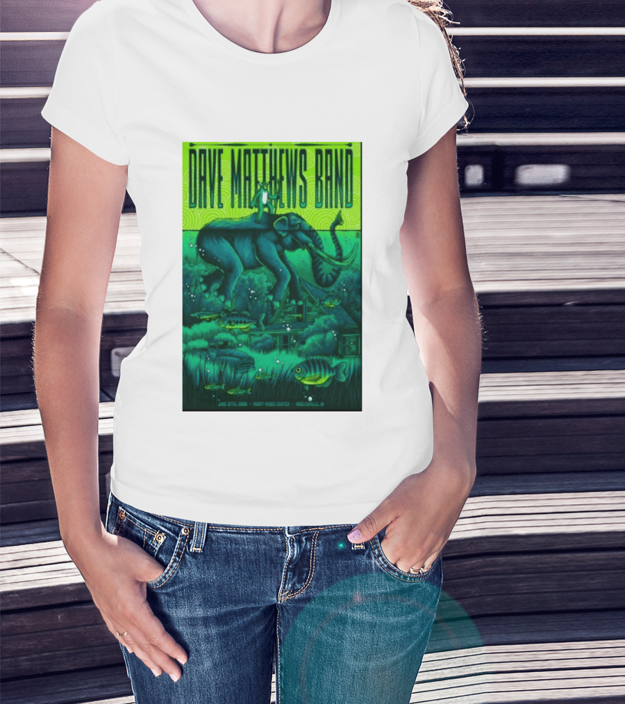 Dave Matthews Band Noblesville IN June 27 2026 Frog Elephant Lillypad Dreamscape T-Shirt