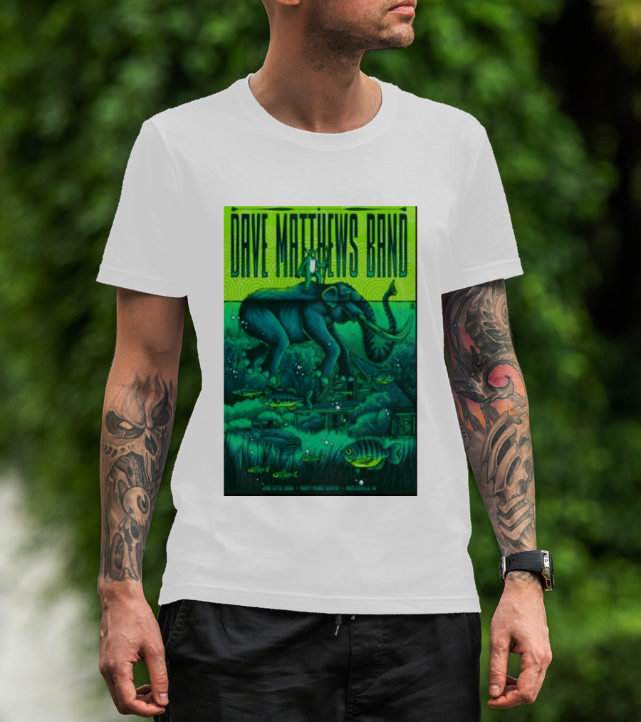 Dave Matthews Band Noblesville IN June 27 2026 Frog Elephant Lillypad Dreamscape T-Shirt