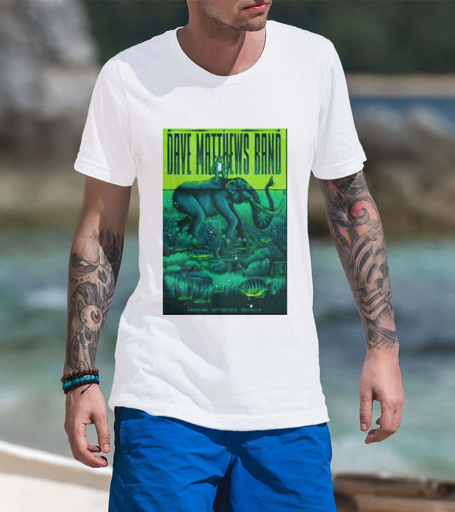 Dave Matthews Band Noblesville IN June 27 2026 Frog Elephant Lillypad Dreamscape T-Shirt