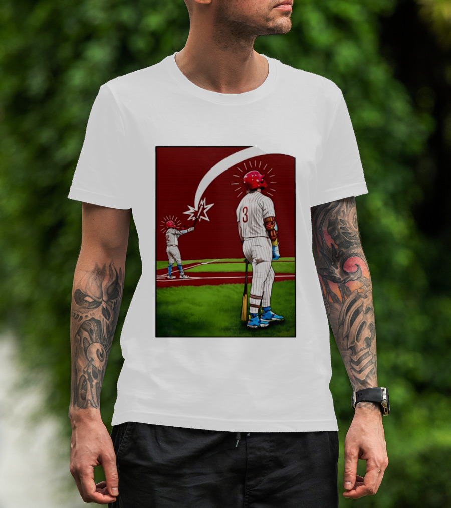 Kyle Schwarber Bryce Harper Philadelphia Phillies MLB Baseball Players T-Shirt