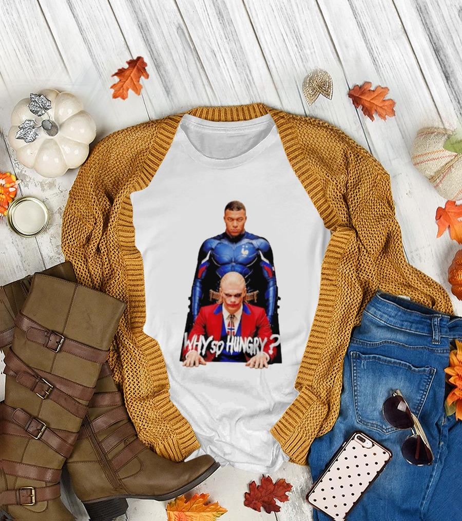 Kylian Mbappé Erling Haaland The Dark Knight Why So Hungry Joker T-Shirt