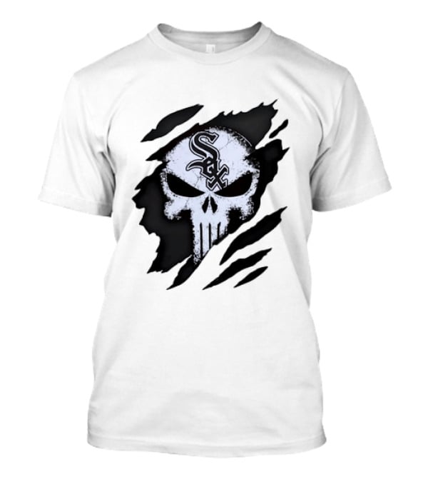 Chicago White Sox Punisher Skull Mashup T-Shirt