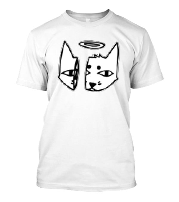 RIPNDIP Angel Cat Face Mirror T-Shirt
