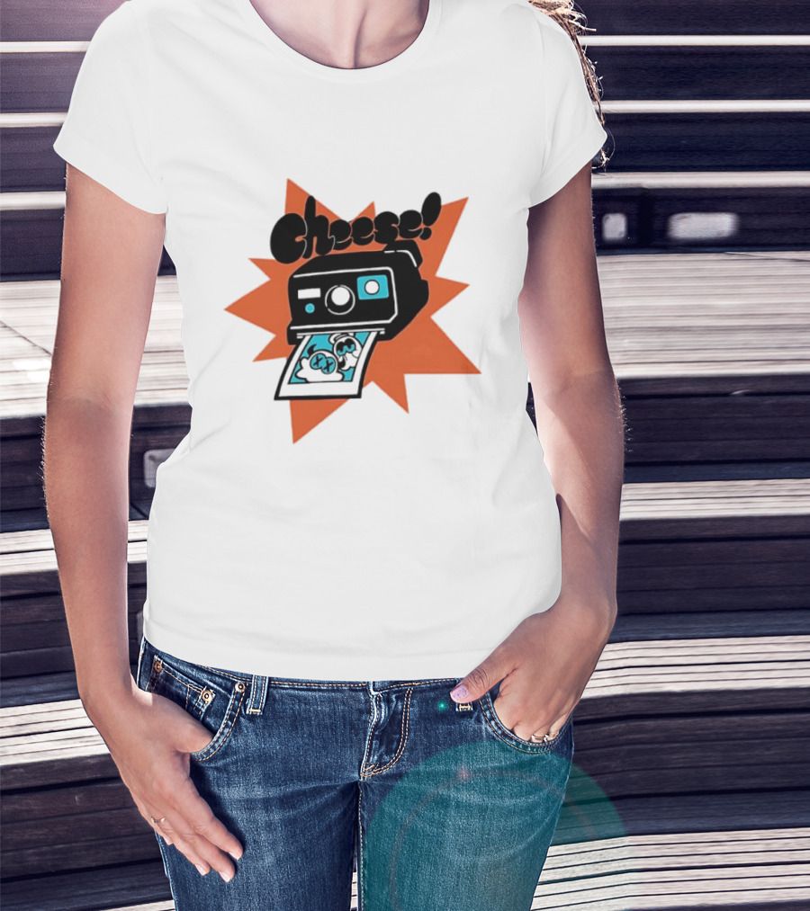 Skid And Pump Cheese Polaroid Spooky Month Camera T-Shirt