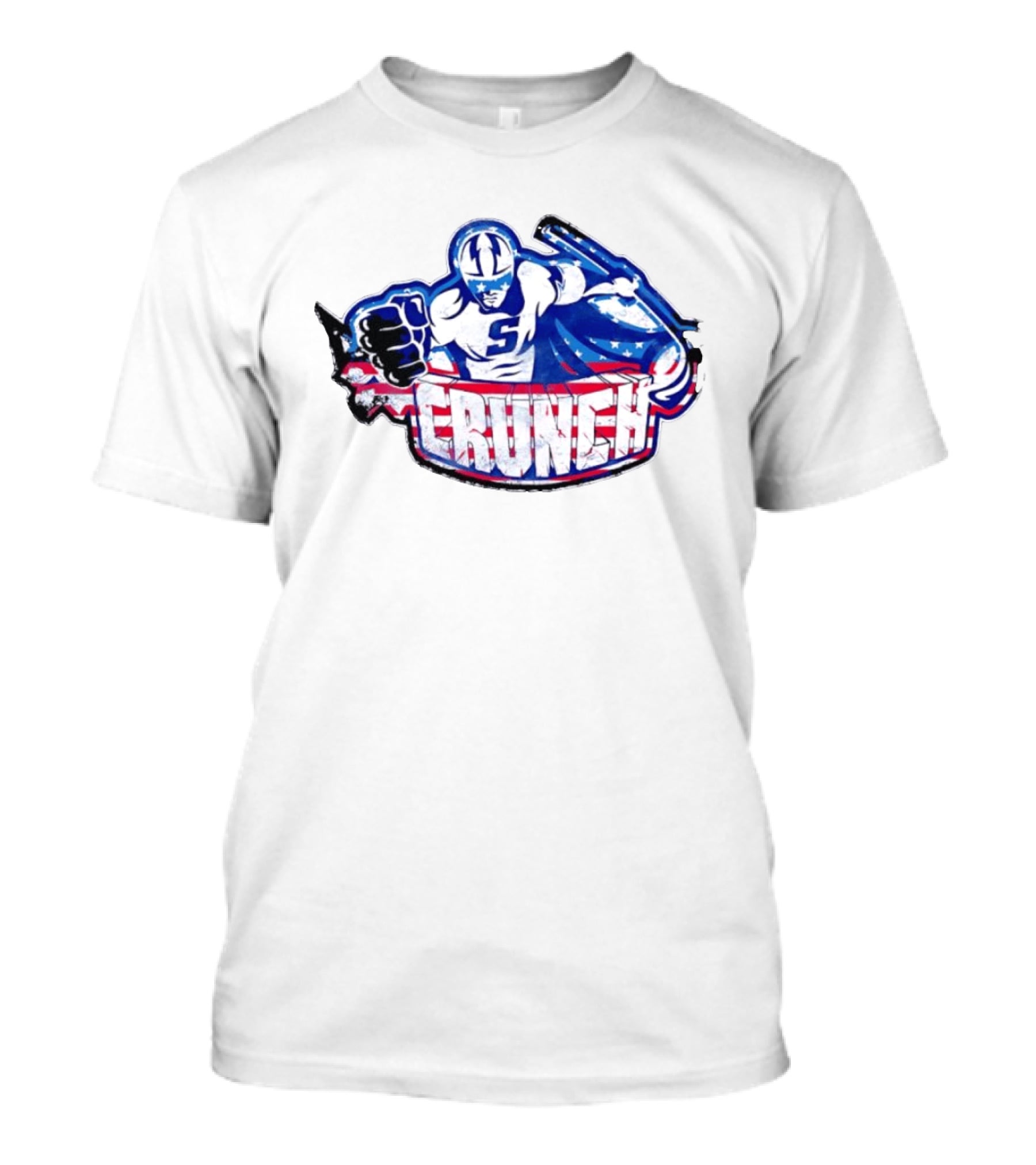 Syracuse Crunch Superhero Logo Stars And Stripes T-Shirt
