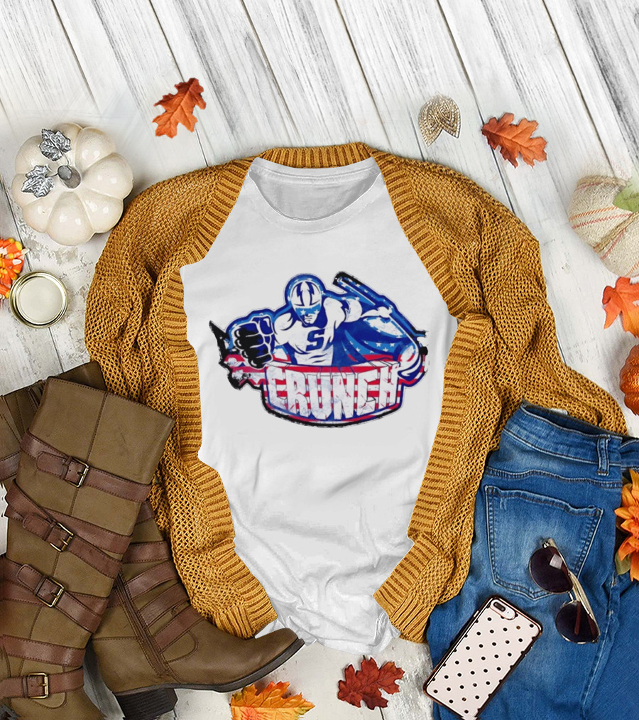 Syracuse Crunch Superhero Logo Stars and Stripes T-Shirt