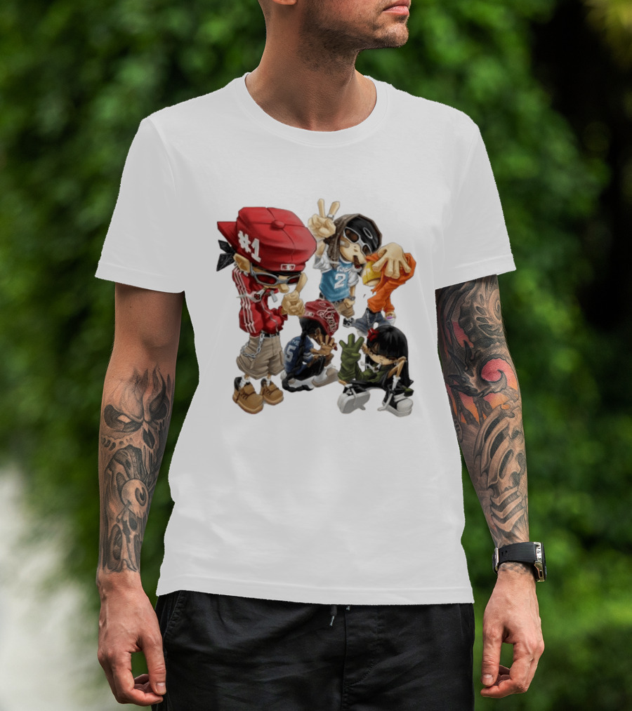 #1 Two Five Hip Hop Street Culture Characters Fashion T-Shirt