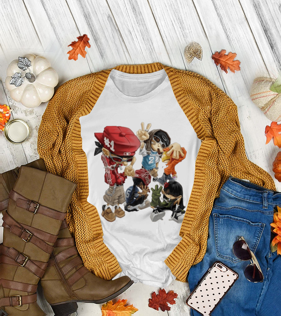 #1 Two Five Hip Hop Street Culture Characters Fashion T-Shirt