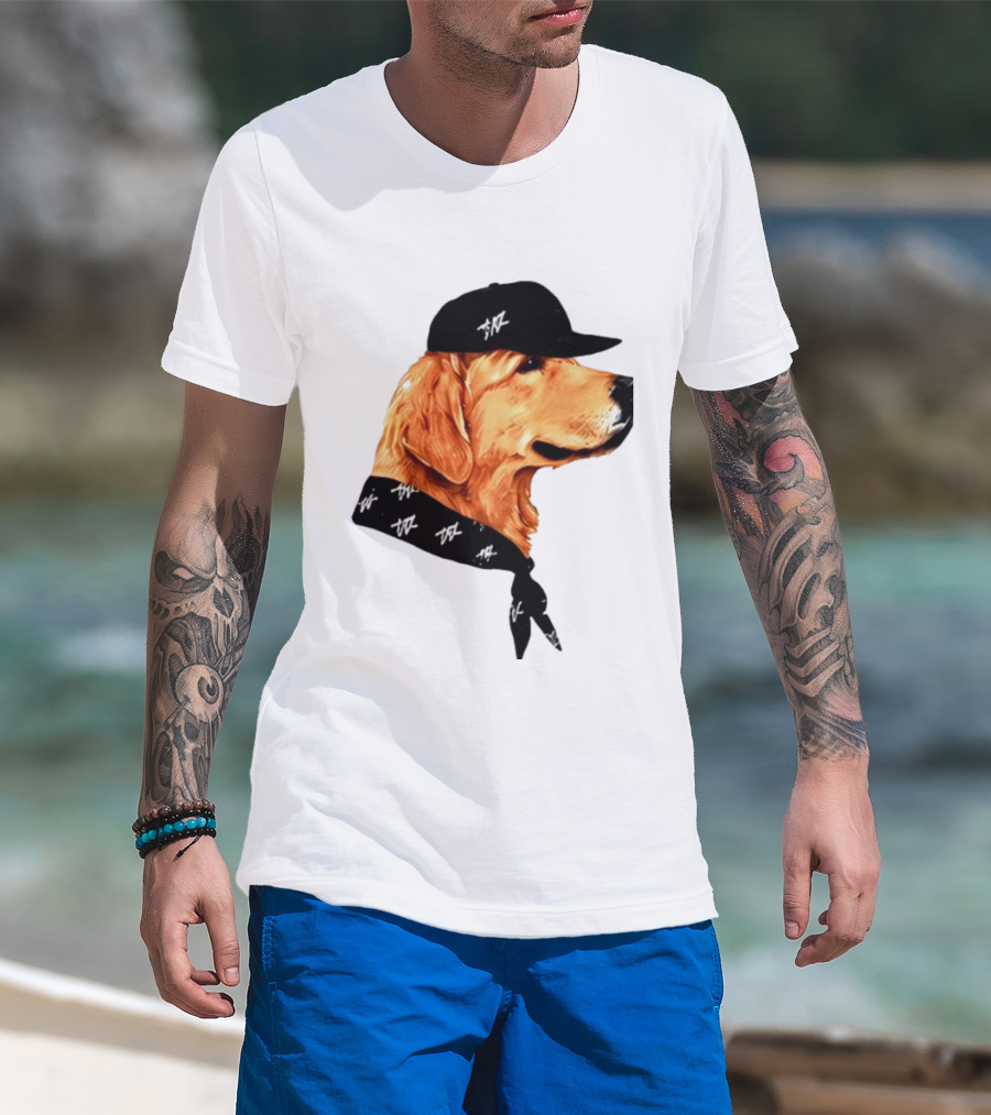Ashton Kutcher Good Boy Dog Cap Bandana T-Shirt