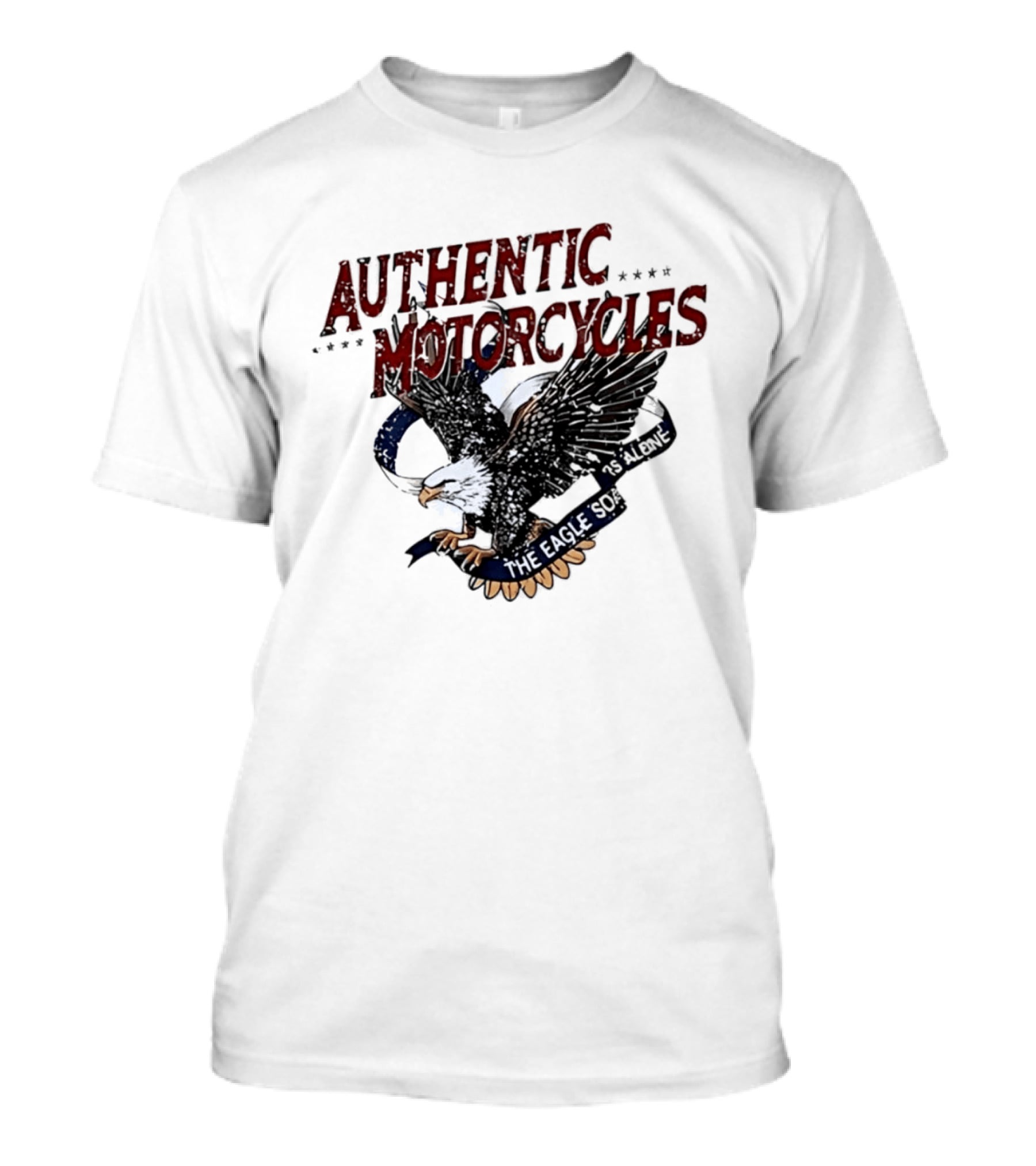 Authentic Motorcycles The Eagle Soars Alone T-Shirt