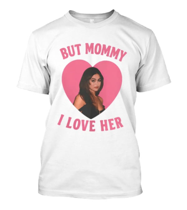 But Mommy I Love Her Pink Heart Design With Mika Abdalla Image T-Shirt