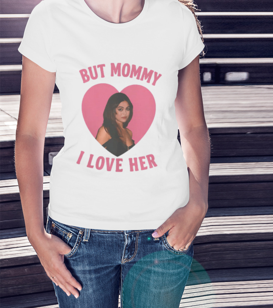 But Mommy I Love Her Pink Heart Design With Mika Abdalla Image T-Shirt