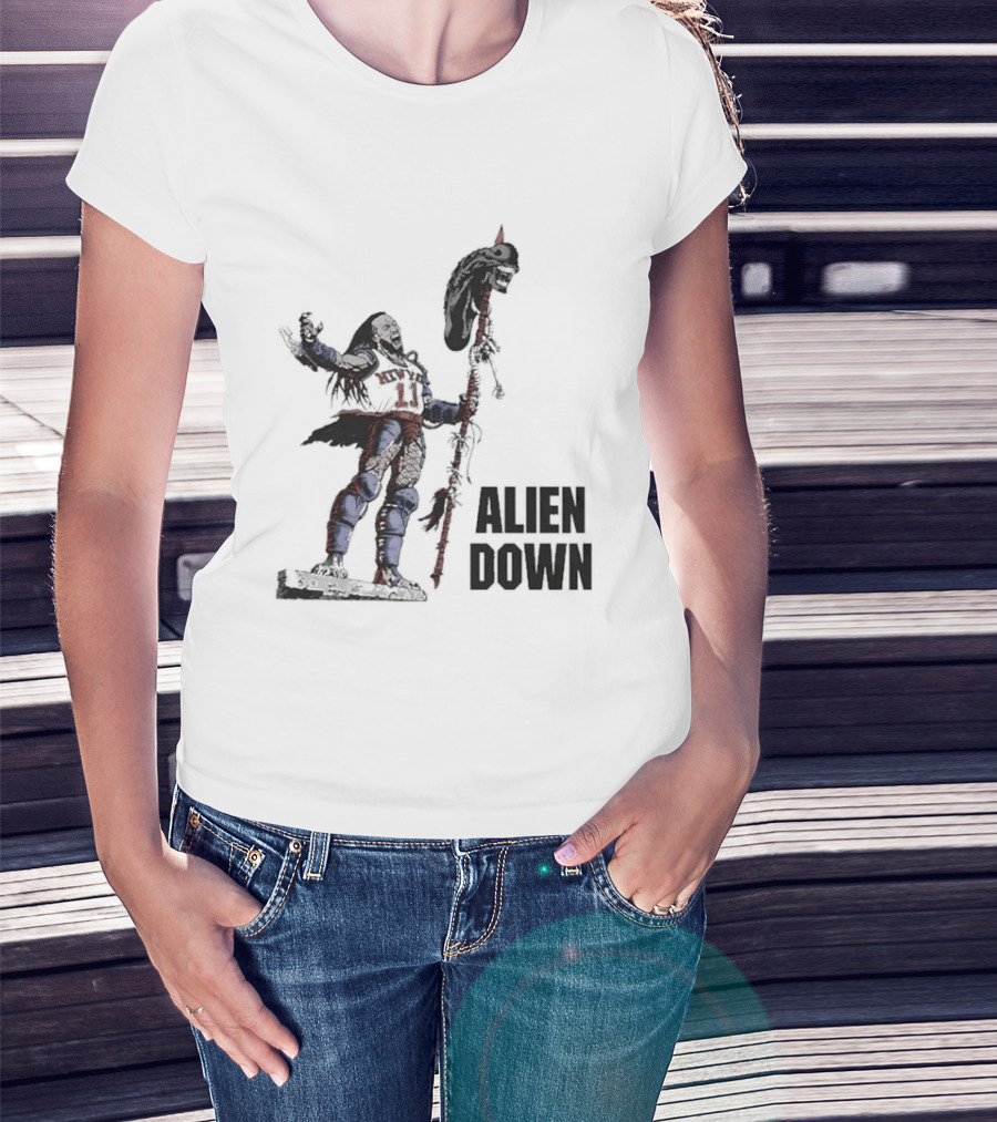 Jalen Brunson Alien Down Knicks Beat Spurs T-Shirt