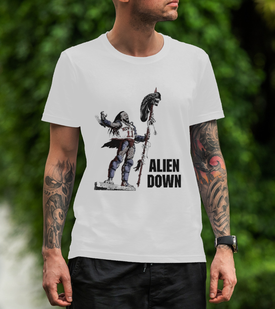 Jalen Brunson Alien Down Knicks Beat Spurs T-Shirt