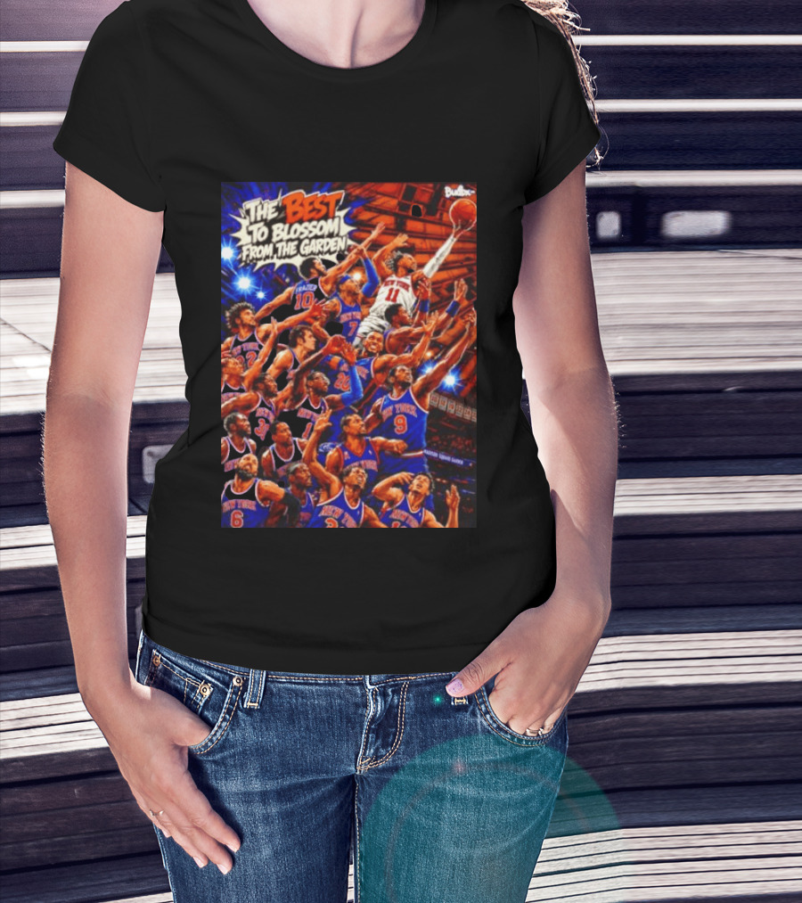 New York Knicks The Best To Blossom From The Garden Walt Frazier Carmelo Anthony Jalen Brunson T-Shirt