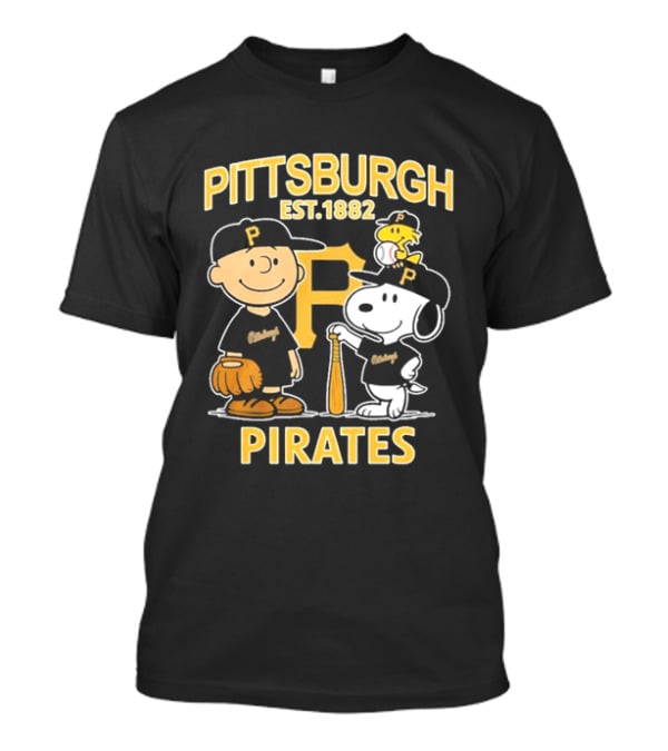 Pittsburgh Pirates EST 1882 Snoopy Characters Baseball Fan Merch T-Shirt