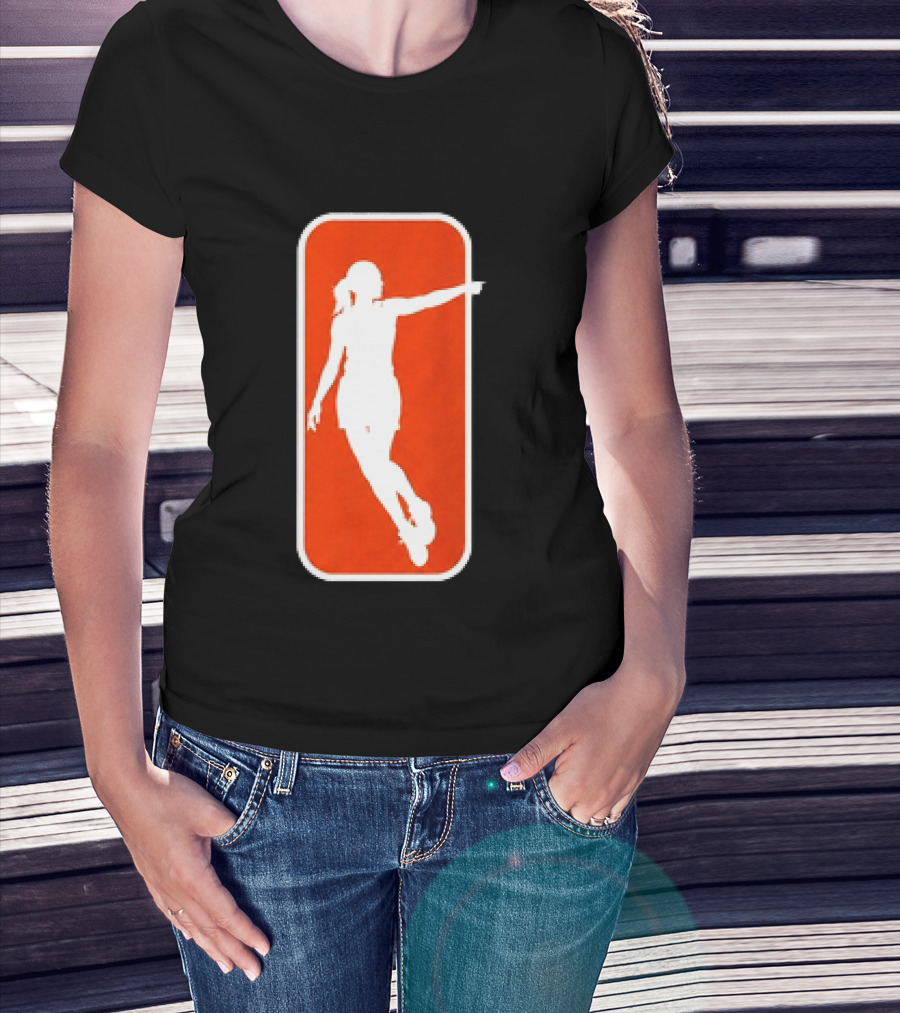 Sophie Cunningham Pointing Pose Red And White T-Shirt