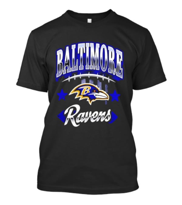 Baltimore Ravens NFL Team Logo And Stars 2026 T-Shirt
