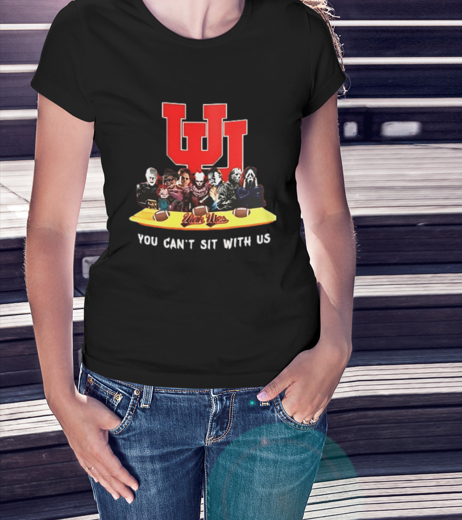 Utah Utes Halloween 2025 Horror Characters You Can't Sit With Us T-Shirt