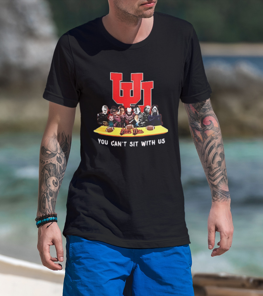 Utah Utes Halloween 2025 Horror Characters You Can't Sit With Us T-Shirt